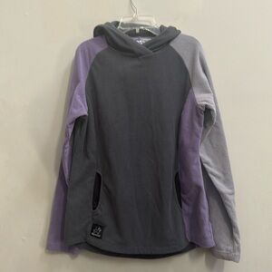 Skygoat Grid Fleece Hoodie Womens Medium Lavender